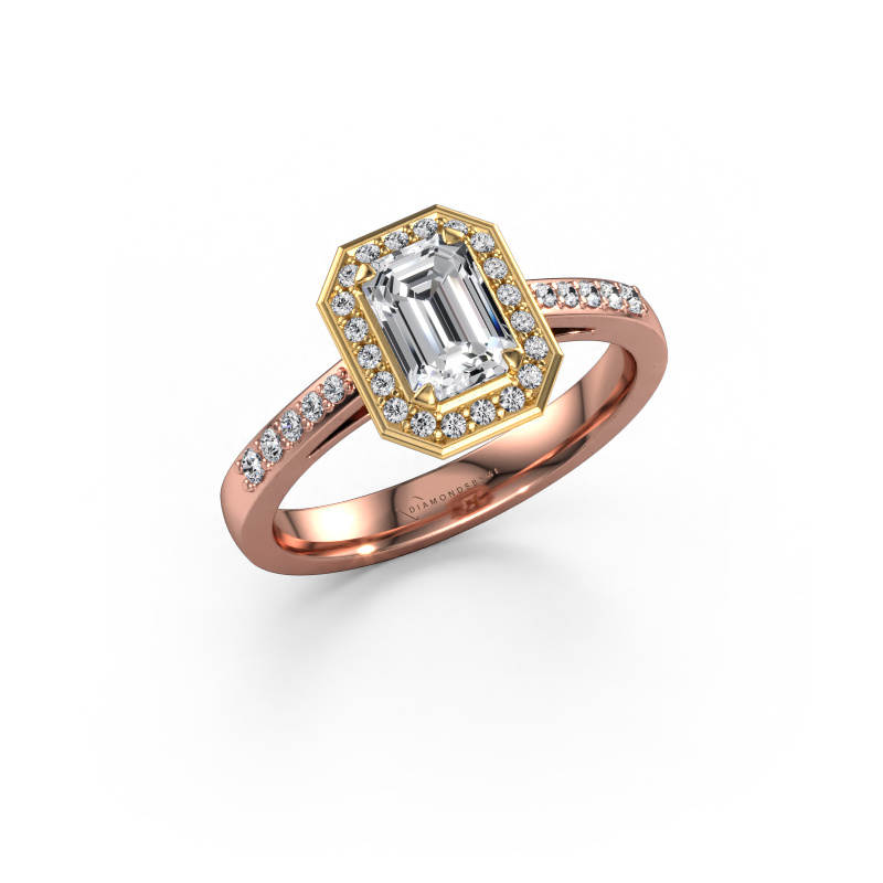 Image of Engagement ring Dodie 2 eme 585 rose gold Lab-grown diamond 1.102 crt