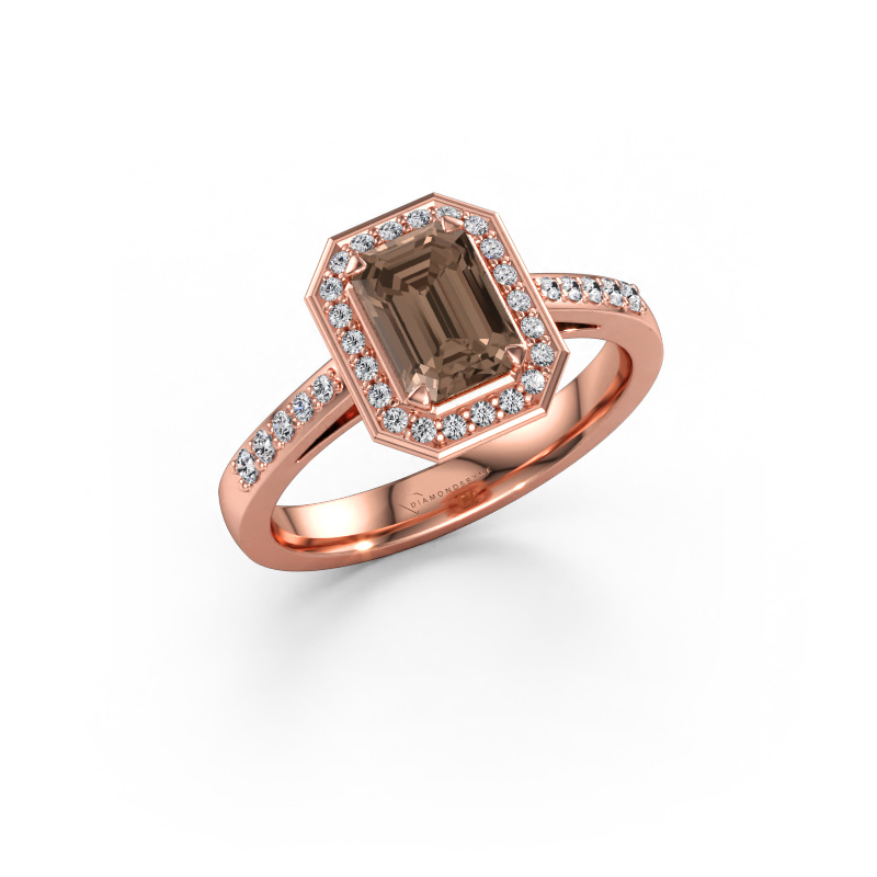 Image de Bague de fiançailles Dodie 2 eme 585 or rose Diamant brun 1.362 crt
