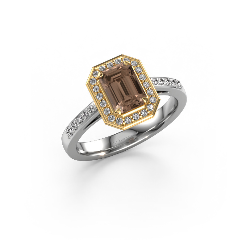 Image of Engagement ring Dodie 2 eme 585 white gold Brown diamond 1.362 crt