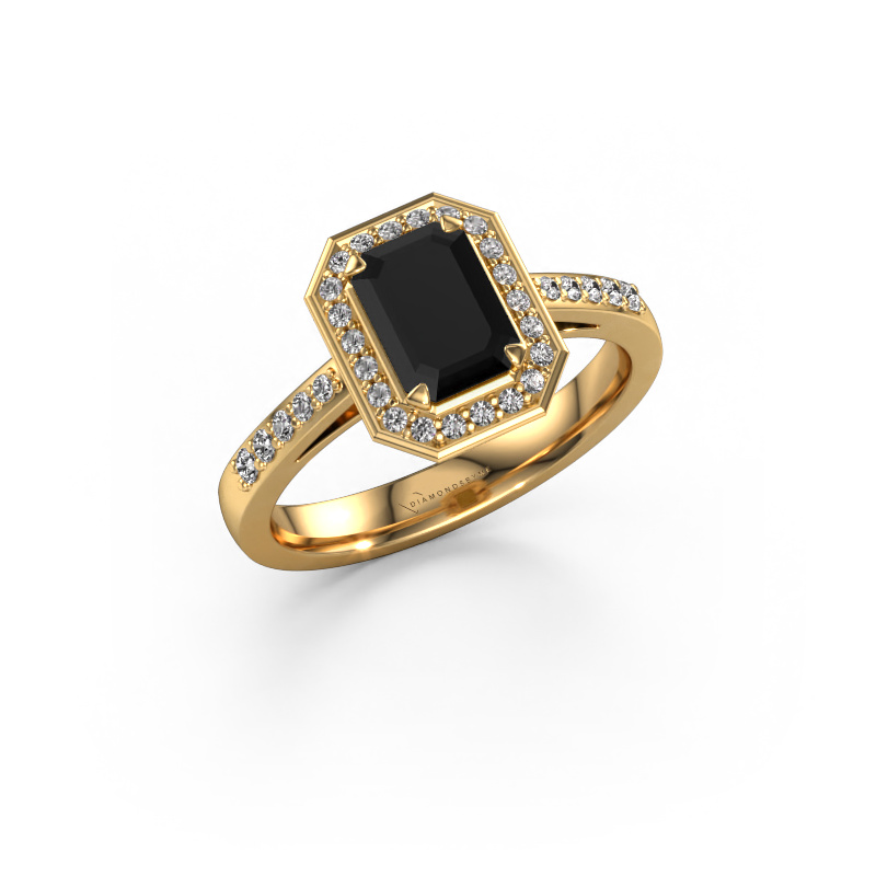 Bild von Verlobungsring Dodie 2 eme 585 Gold Schwarz Diamant 1.592 crt