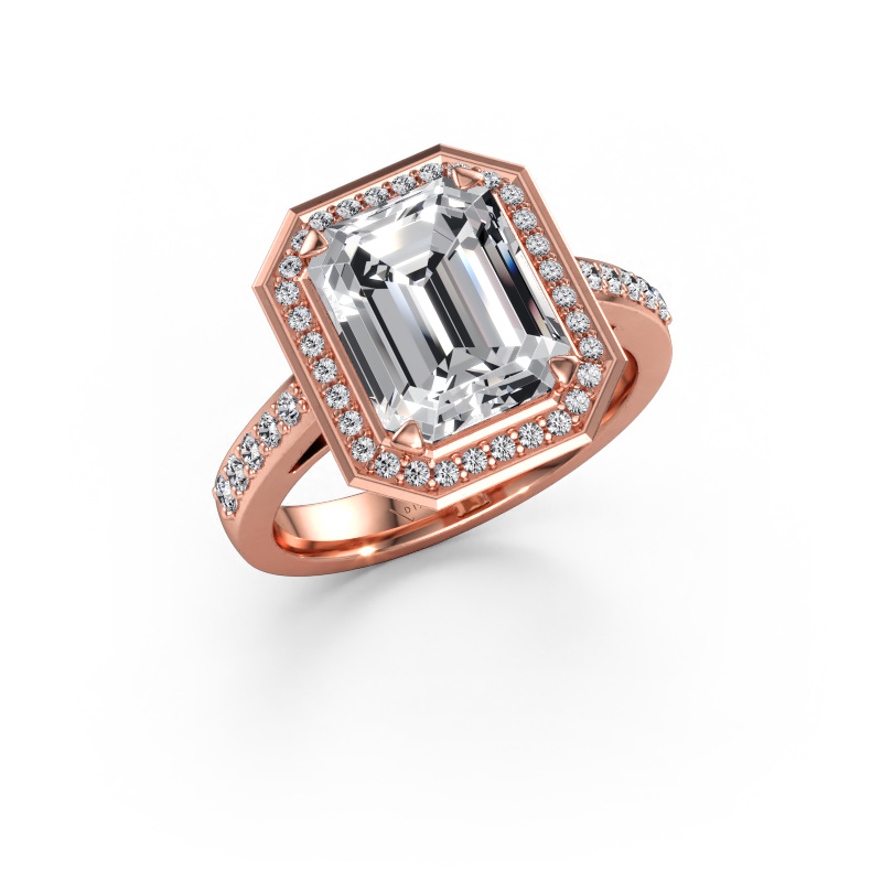 Immagine di Anello di fidanzamento Dodie 2 eme 585 oro rosa Diamante lab grown 3.813 crt