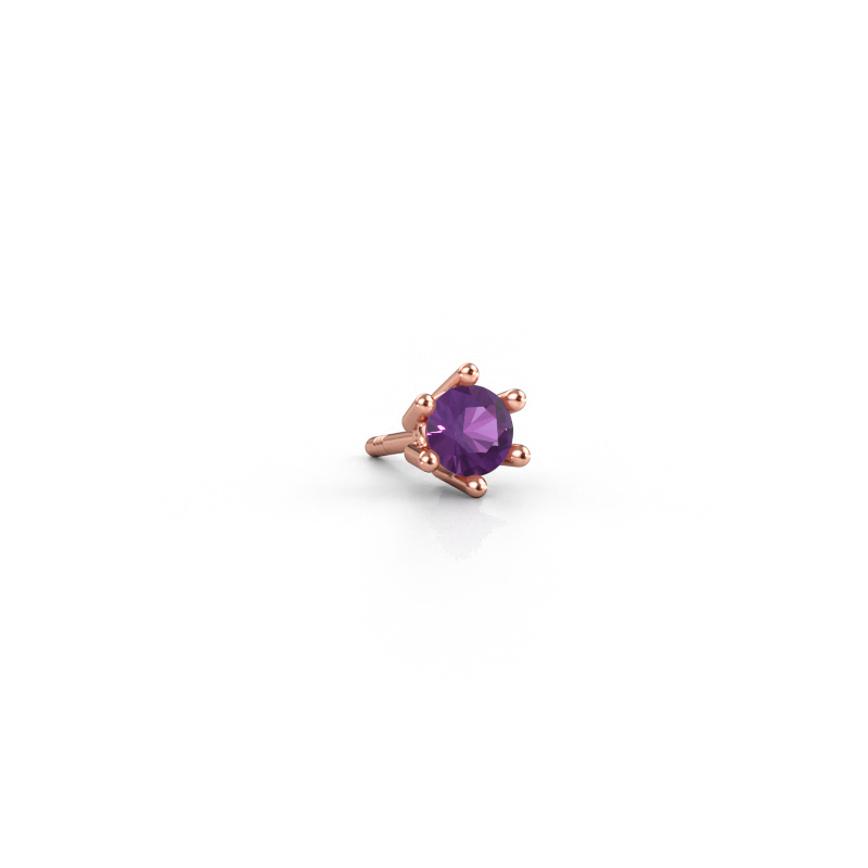Immagine di Orecchino da uomo Dominic 585 oro rosa Ametista 4 mm