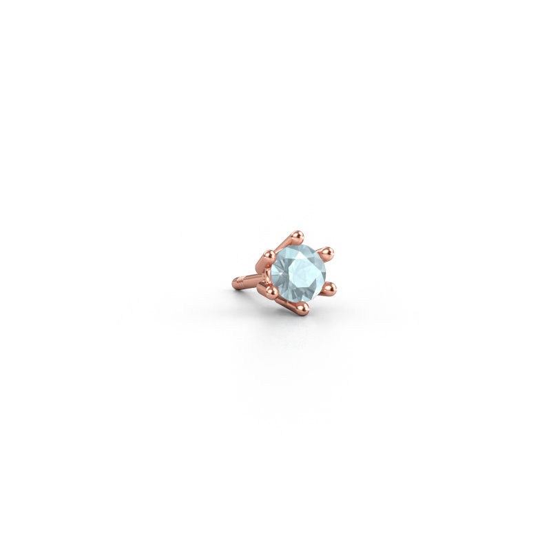 Immagine di Orecchino da uomo Dominic 585 oro rosa Acquamarina 4 mm
