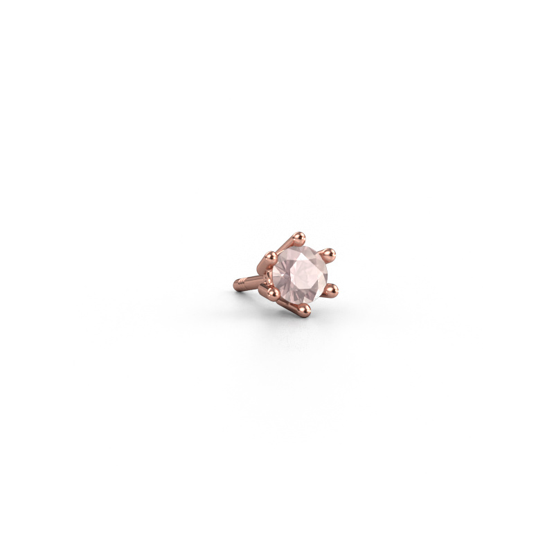 Image of Men's earring Dominic 585 rose gold Morganite champagne 4 mm
