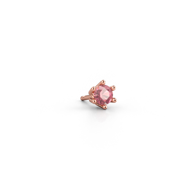 Immagine di Orecchino da uomo Dominic 585 oro rosa Tormalina rosa 4 mm