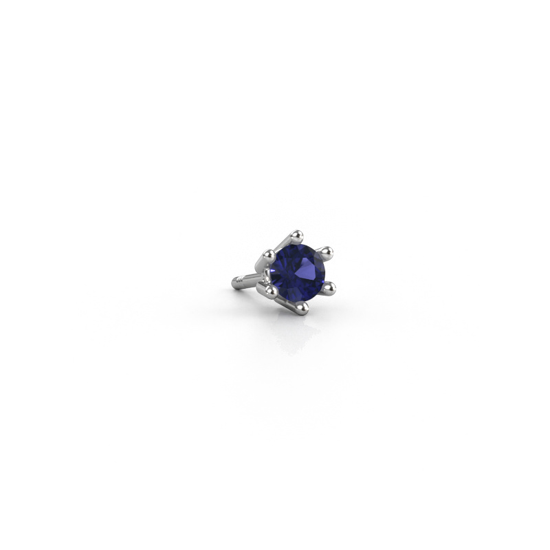 Image of Men's earring Dominic 585 white gold Sapphire 4 mm