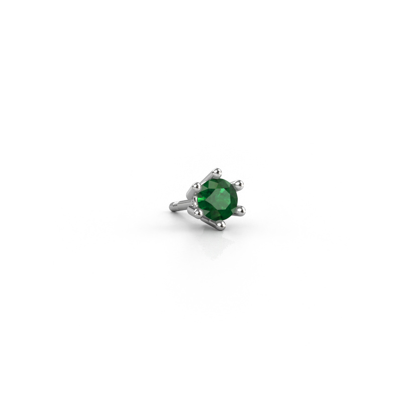 Image of Men's earring Dominic 950 platinum Emerald 4 mm