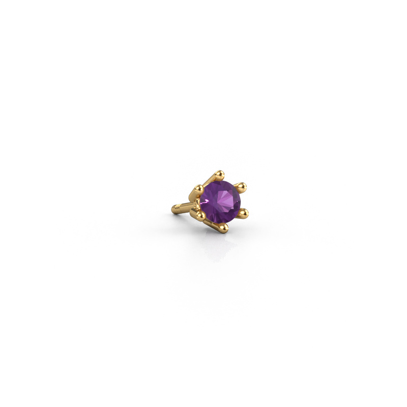 Image of Men's earring Dominic 585 gold Amethyst 4 mm