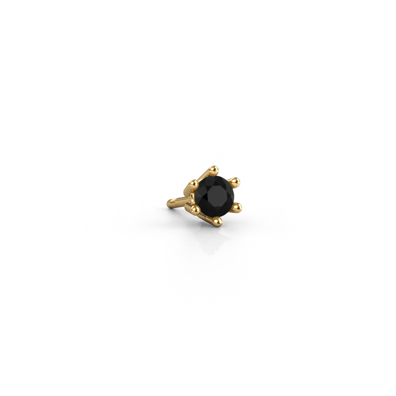 Image of Men's earring Dominic 585 gold Black diamond 0.30 crt