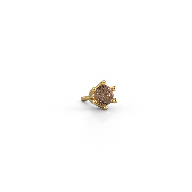 Bild von Männer Ohrstecker Dominic 585 Gold Braun Diamant 0.25 crt