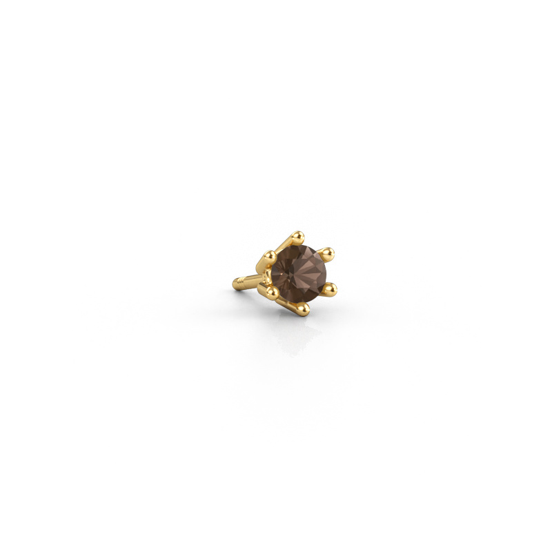 Bild av örhänge för män Dominic 585 gult guld Rökkvarts 4 mm