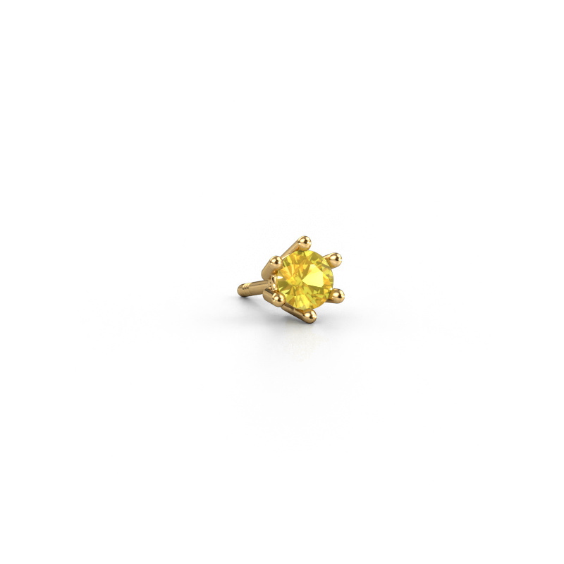 Bild von Männer Ohrstecker Dominic 585 Gold Gelb Saphir 4 mm