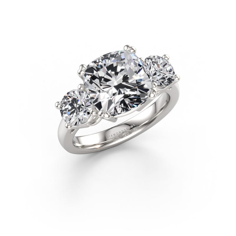 Immagine di Anello di fidanzamento Dominique CUS 1 585 oro bianco Diamante lab grown 6.29 crt