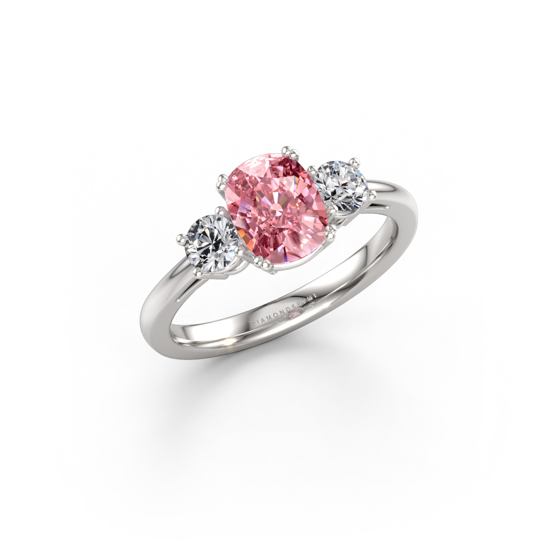 Immagine di Anello di fidanzamento Dominique CSH 1 585 oro bianco Diamante lab grown rosa 7.4x5.8 mm