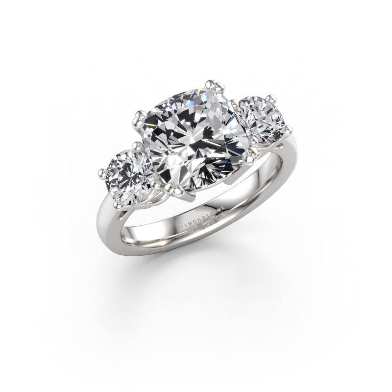 Immagine di Anello di fidanzamento Dominique CUS 1 585 oro bianco Diamante lab grown 5.12 crt