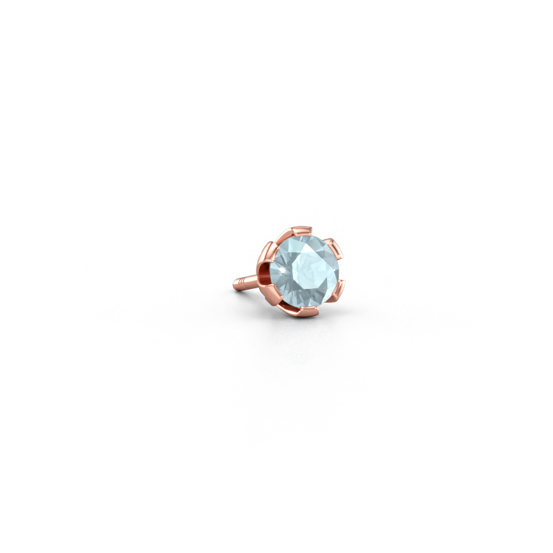 Afbeelding van Heren oorbel Donato 585 rosé goud Aquamarijn 4.7 mm