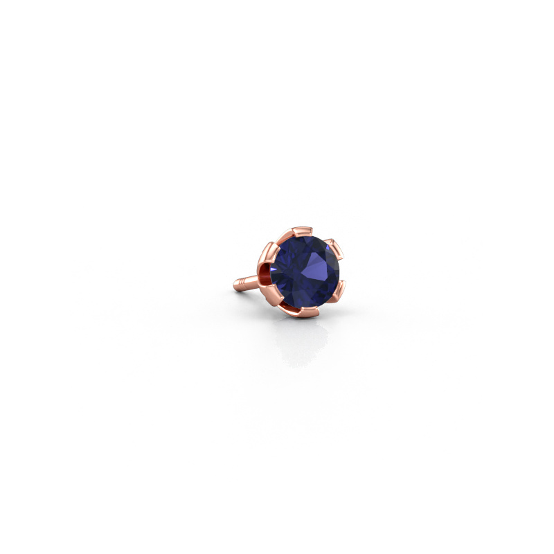 Afbeelding van Heren oorbel Donato 585 rosé goud Saffier 4.7 mm