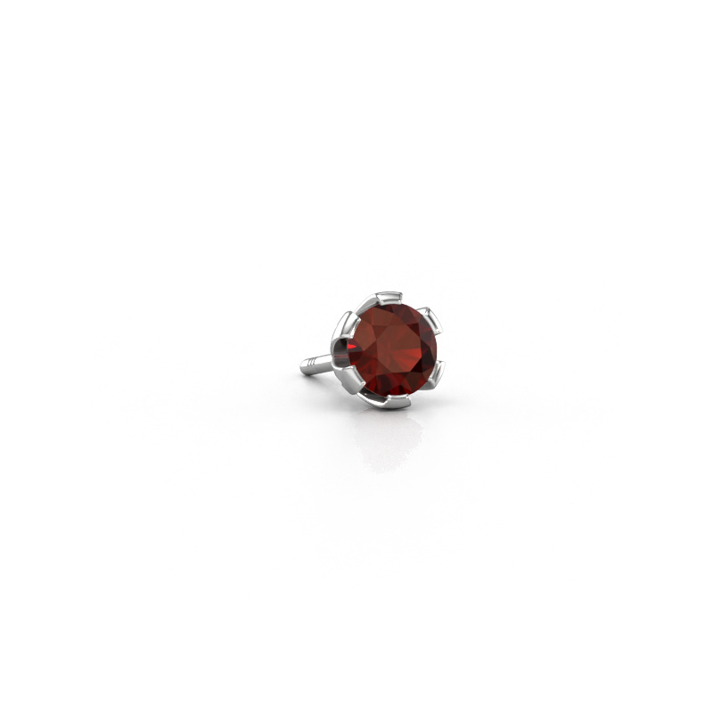 Image of Men's earring Donato 585 white gold Garnet 4.7 mm