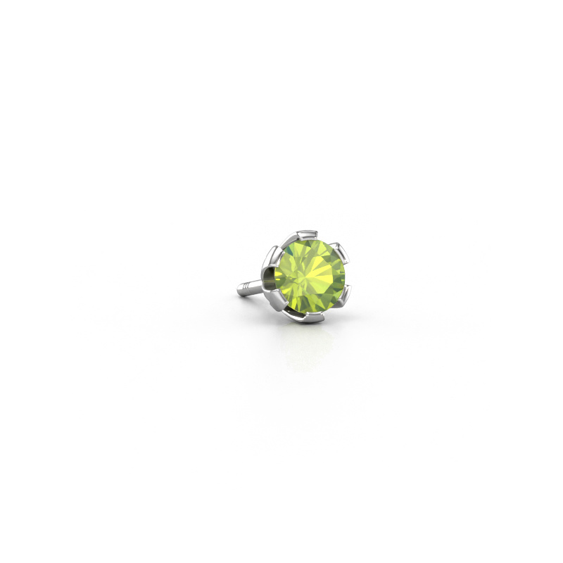 Image de Boucle d'oreille homme Donato 585 or blanc Péridot 4.7 mm