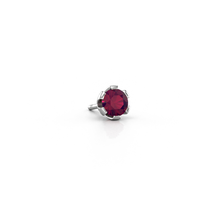 Image of Men's earring Donato 950 platinum Rhodolite 4.7 mm