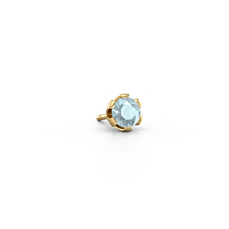 Image of Men's earring Donato 585 gold Aquamarine 4.7 mm