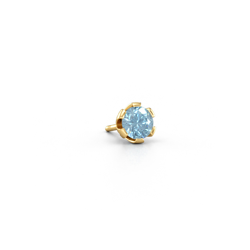 Afbeelding van Heren oorbel Donato 585 goud Blauwe lab grown diamant 4.7 mm