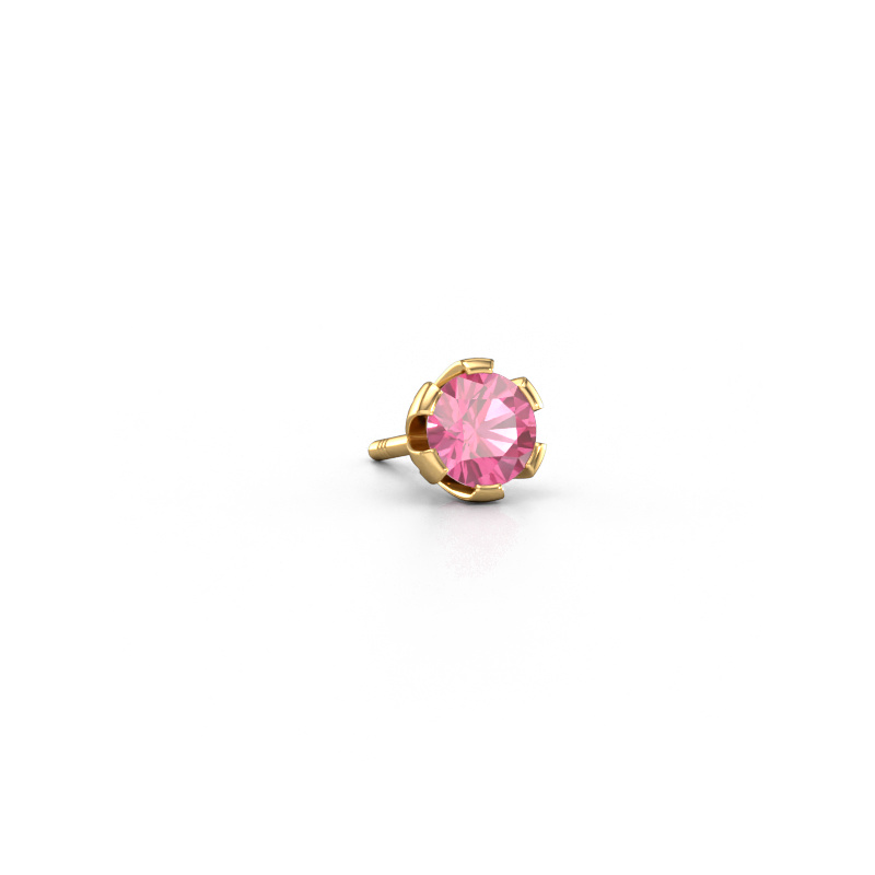 Image of Men's earring Donato 585 gold Pink sapphire 4.7 mm