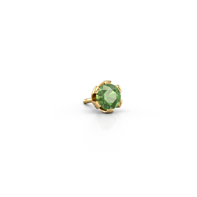 Image de Boucle d'oreille homme Donato 585 or jaune Vert tourmaline 4.7 mm