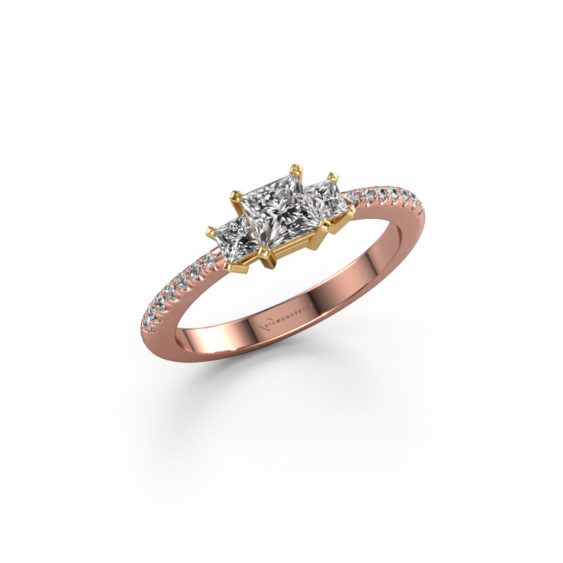 Image of Engagement ring Dorla 585 rose gold Diamond 0.71 crt