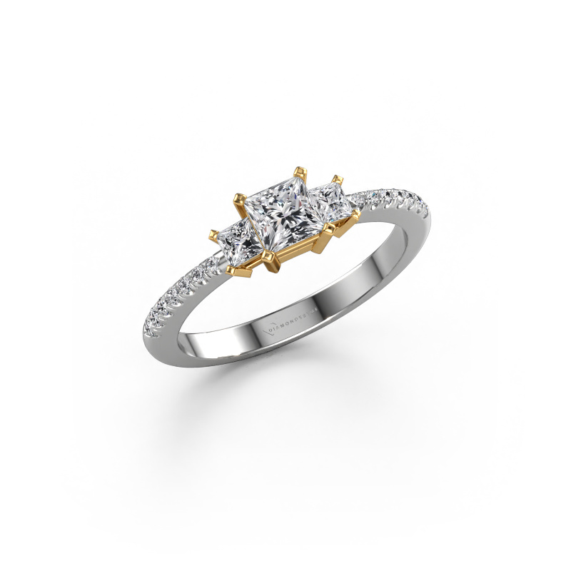 Afbeelding van Verlovingsring Dorla 585 witgoud Diamant 0.71 crt