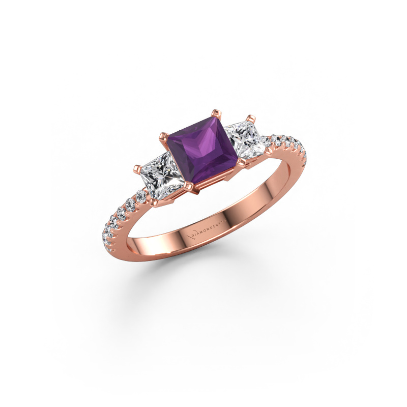 Immagine di Anello di fidanzamento Dorla 585 oro rosa Ametista 5 mm