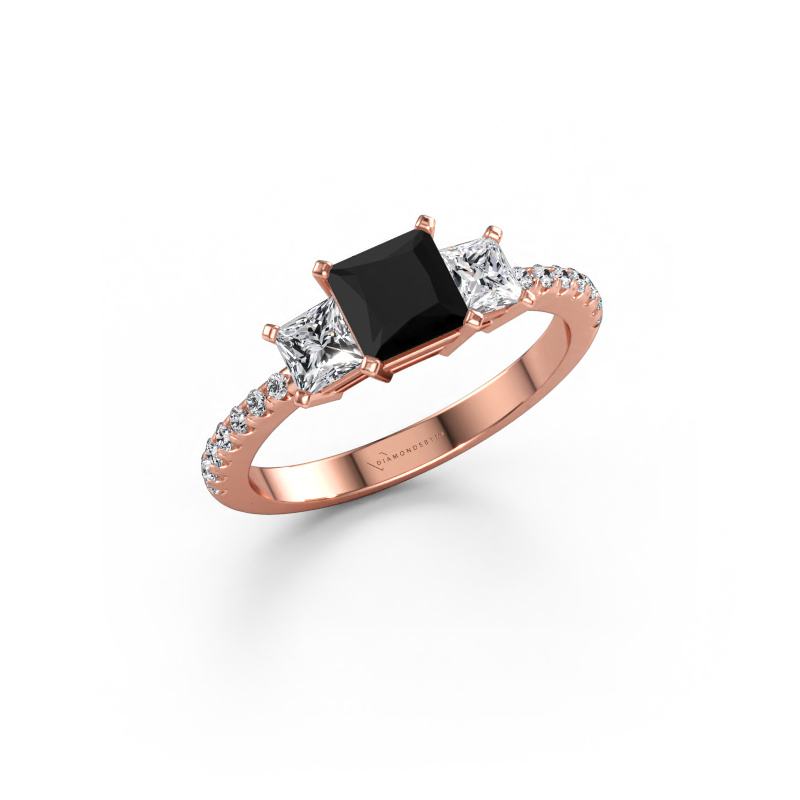 Immagine di Anello di fidanzamento Dorla 585 oro rosa Diamante nero 1.569 crt