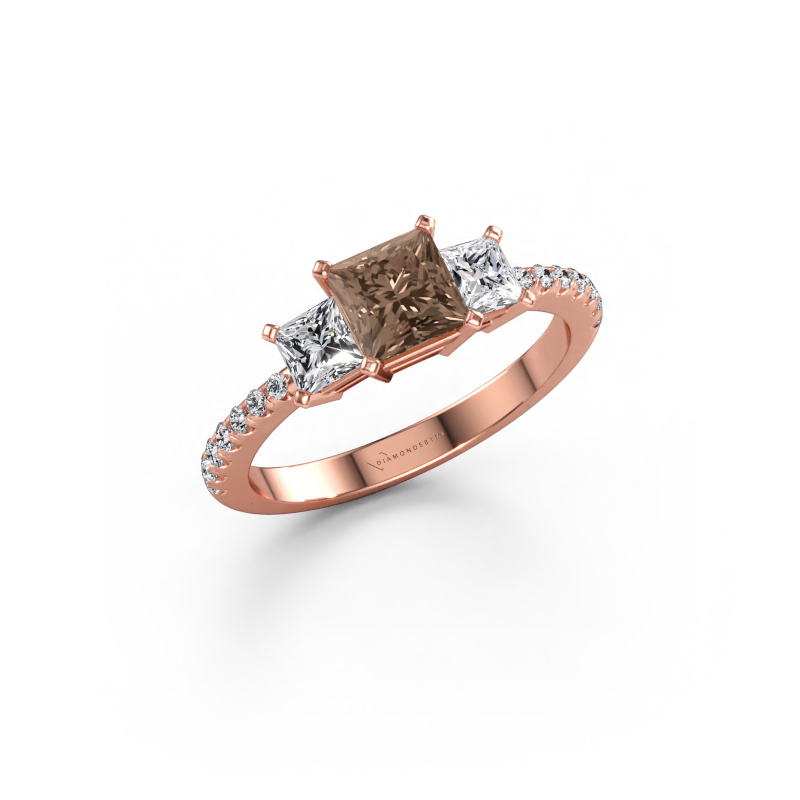 Image de Bague de fiançailles Dorla 585 or rose Diamant brun 1.469 crt