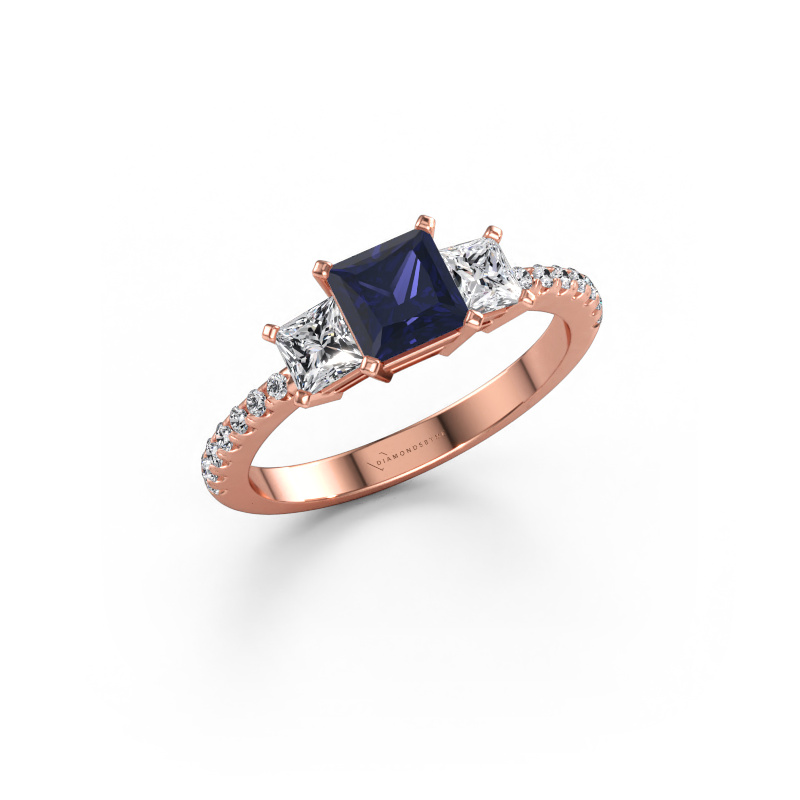 Immagine di Anello di fidanzamento Dorla 585 oro rosa Zaffiro 5 mm