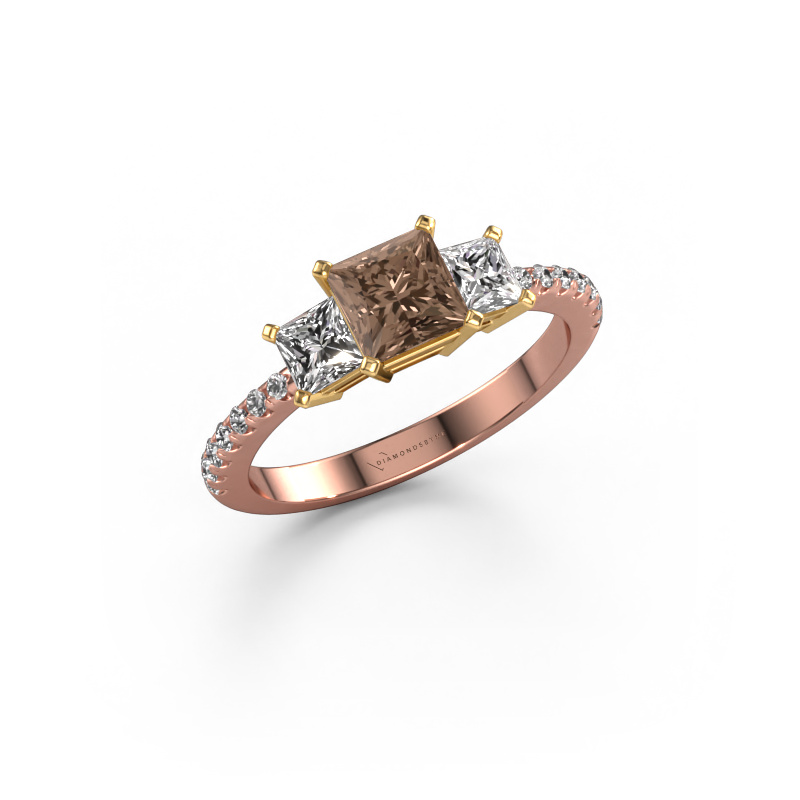 Bild von Verlobungsring Dorla 585 Roségold Braun Diamant 1.469 crt