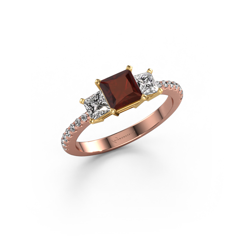 Bild von Verlobungsring Dorla 585 Roségold Granat 5 mm
