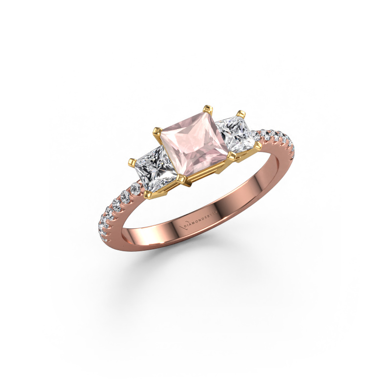 Image de Bague de fiançailles Dorla 585 or rose Champagne morganite 5 mm