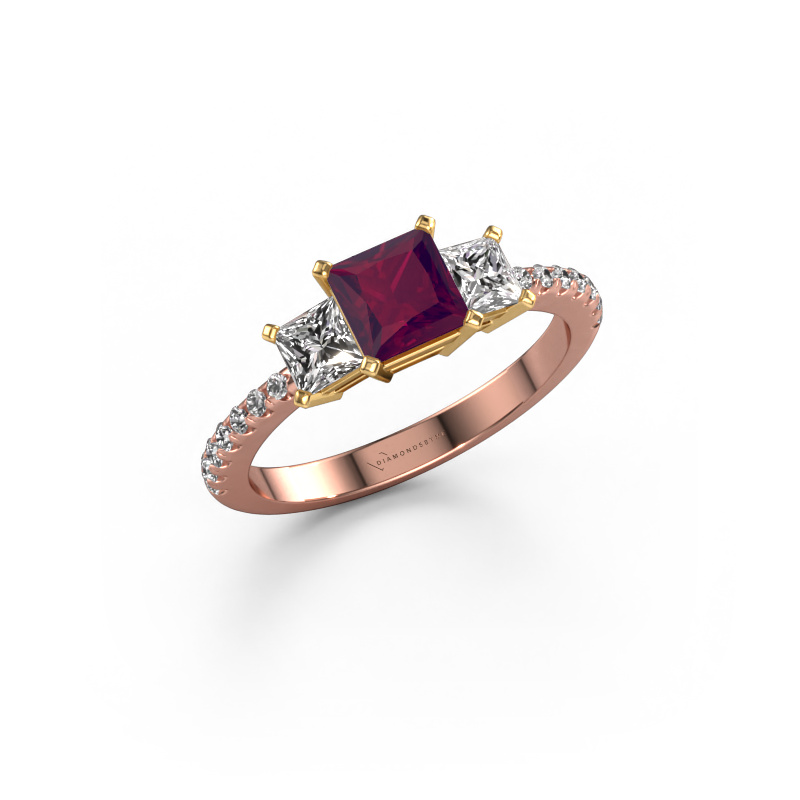 Bild von Verlobungsring Dorla 585 Roségold Rhodolit 5 mm