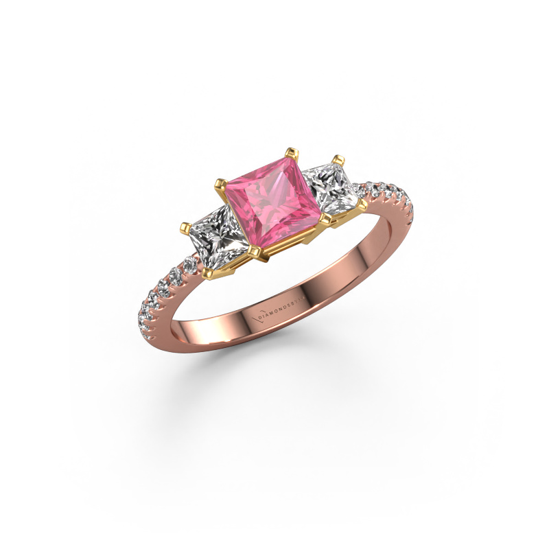 Bild von Verlobungsring Dorla 585 Roségold Pink Saphir 5 mm