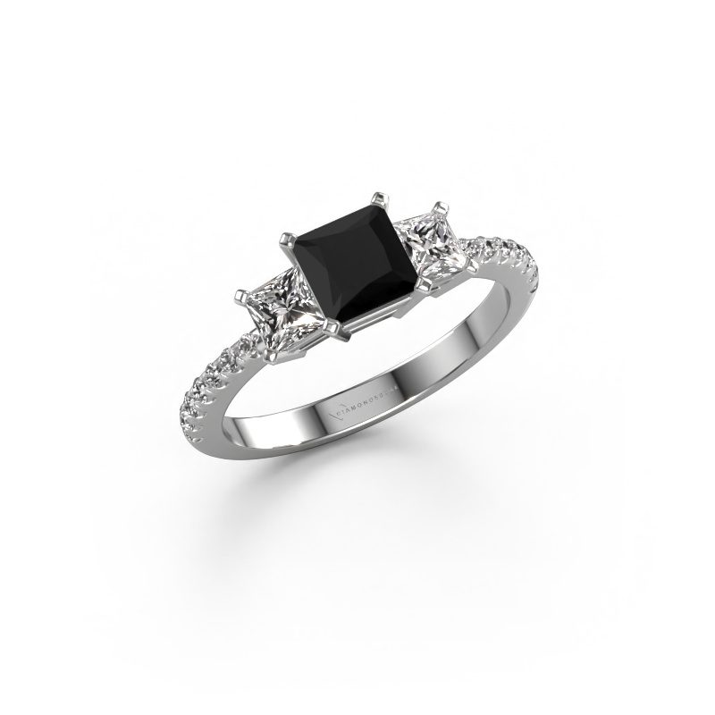 Image of Engagement ring Dorla 950 platinum Black diamond 1.569 crt