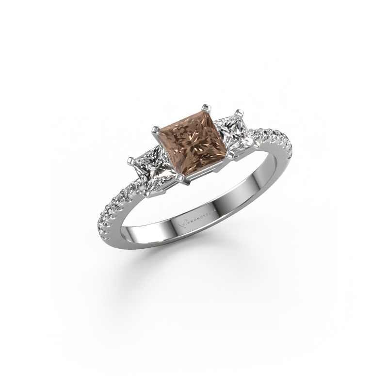 Image of Engagement ring Dorla 950 platinum Brown diamond 1.469 crt