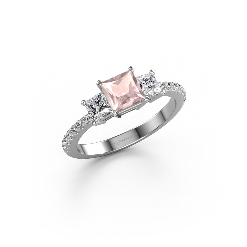 Bild von Verlobungsring Dorla 950 Platin Morganit Champagner 5 mm