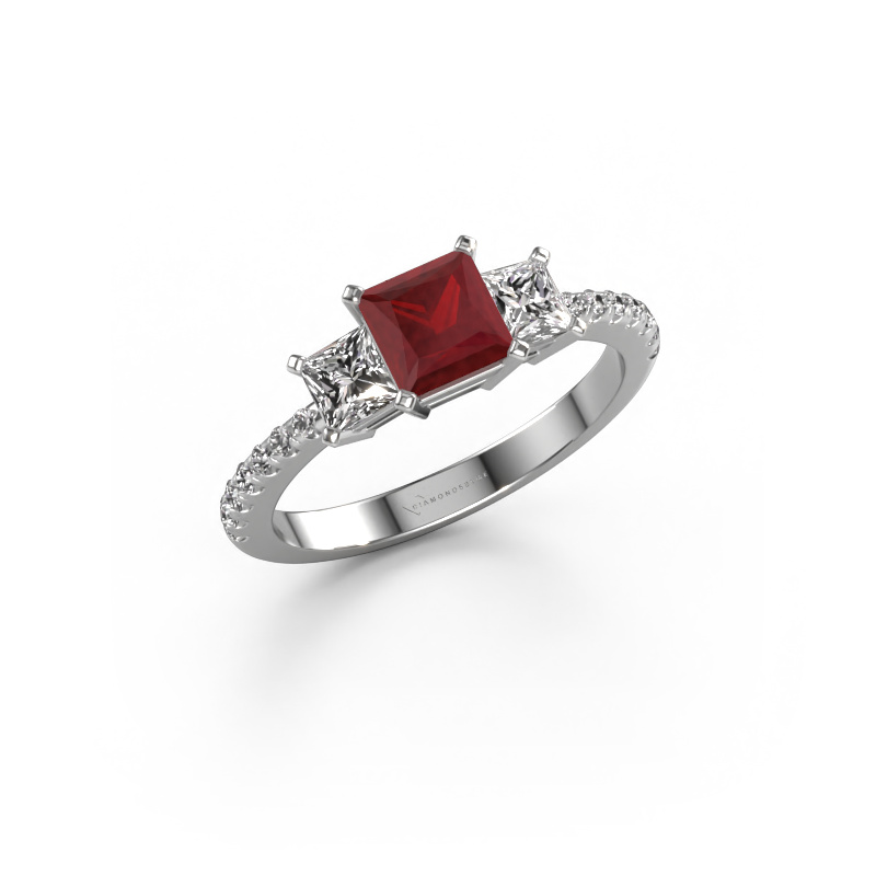 Image of Engagement ring Dorla 950 platinum Ruby 5 mm