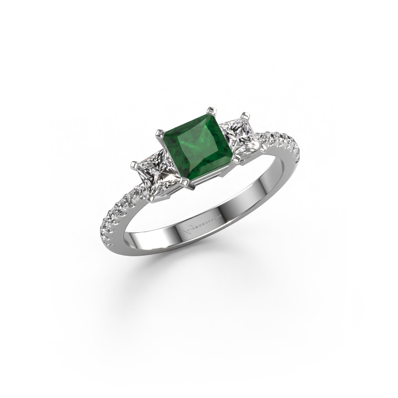 Image of Engagement ring Dorla 950 platinum Emerald 5 mm