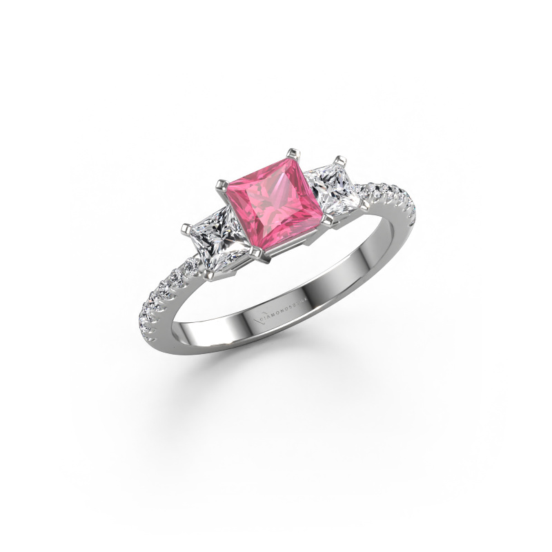 Image of Engagement ring Dorla 950 platinum Pink sapphire 5 mm