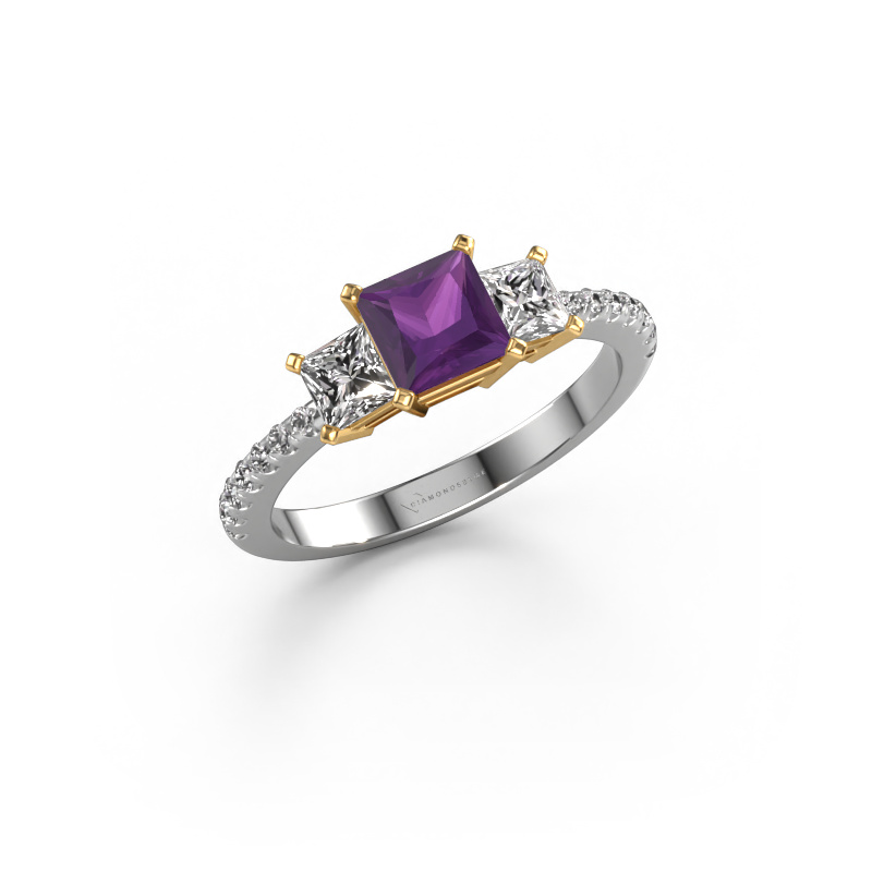 Bild von Verlobungsring Dorla 585 Weißgold Amethyst 5 mm