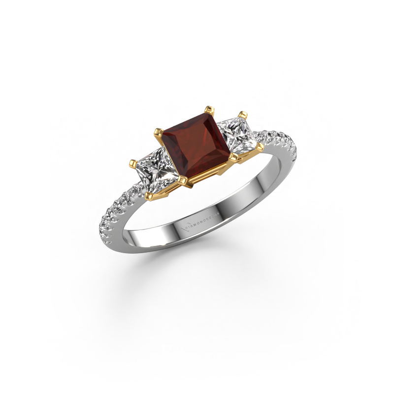 Image of Engagement ring Dorla 585 white gold Garnet 5 mm