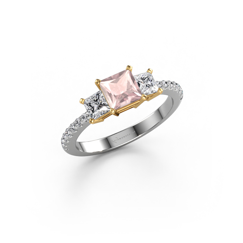 Image of Engagement ring Dorla 585 white gold Morganite champagne 5 mm