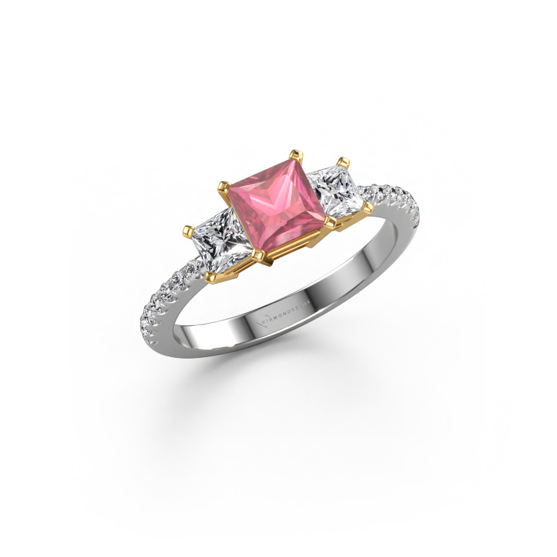 Bild von Verlobungsring Dorla 585 Weißgold Turmalin rosa 5 mm