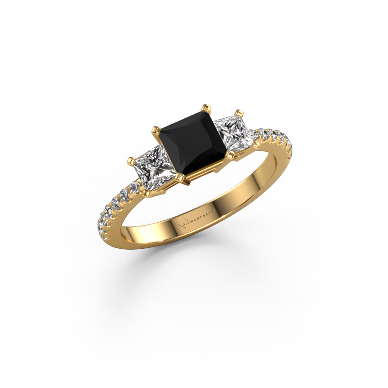 Bild von Verlobungsring Dorla 585 Gold Schwarz Diamant 1.569 crt